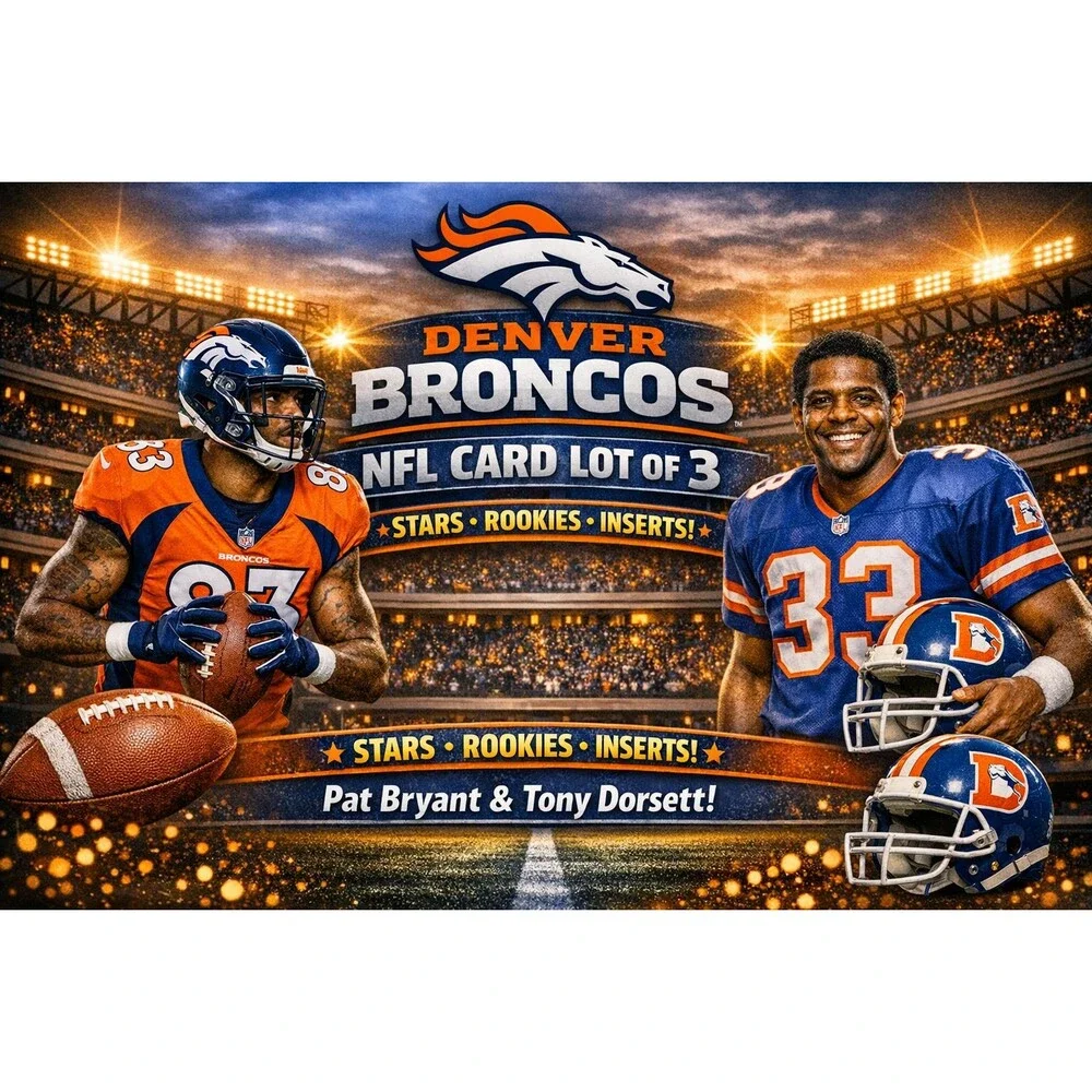 Lot Of 3 Denver Broncos Sports Cards